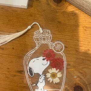 Snoopy Floral Bookmark with Tassel
